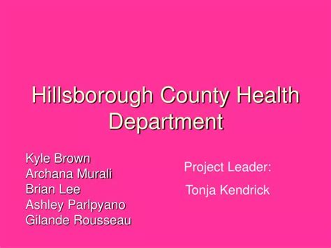 Hillsborough Health Department