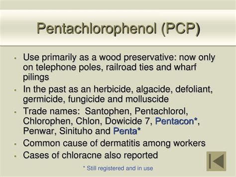 Pentachlorophenol Health